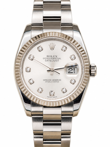 Rolex Datejust – Cadran clair serti et bracelet Oyster