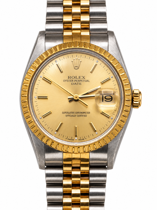 Rolex Oyster Perpetual Date – Cadran champagne et bracelet bicolore