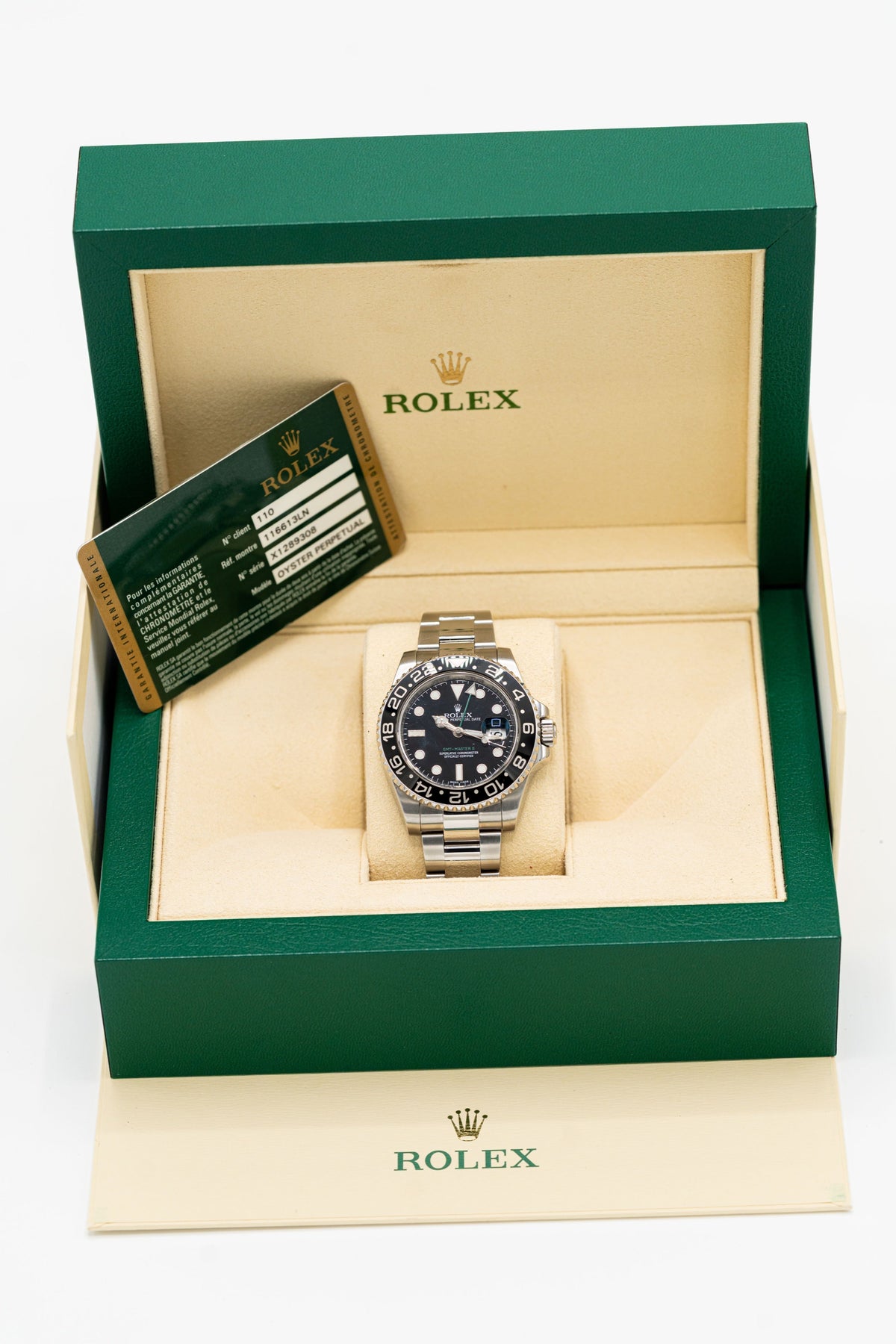 Rolex GMT-Master II – Lunette noire et aiguille GMT verte