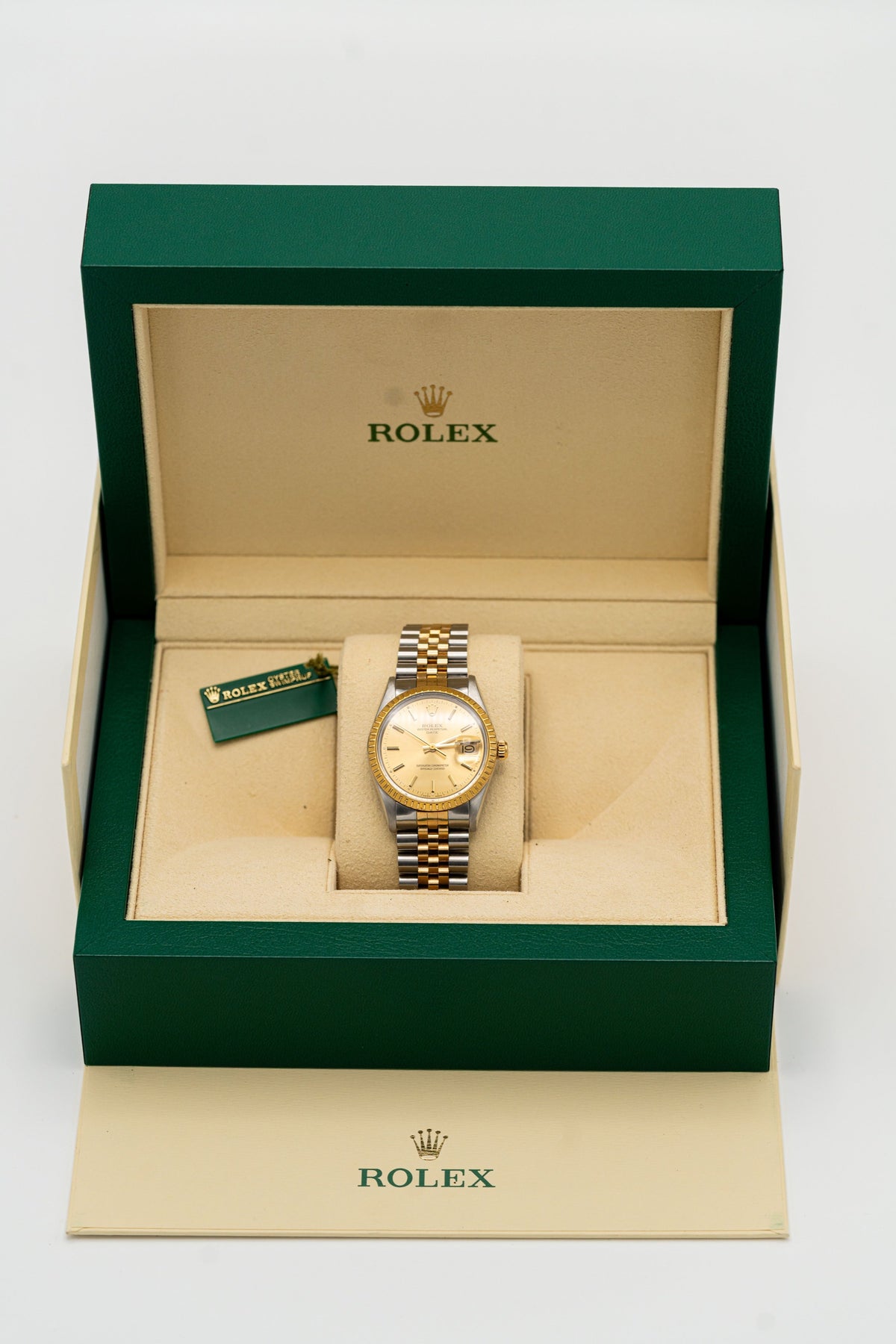 Rolex Oyster Perpetual Date – Cadran champagne et bracelet bicolore
