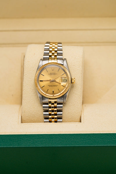 Rolex Datejust – Cadran champagne et bracelet Jubilee bicolore