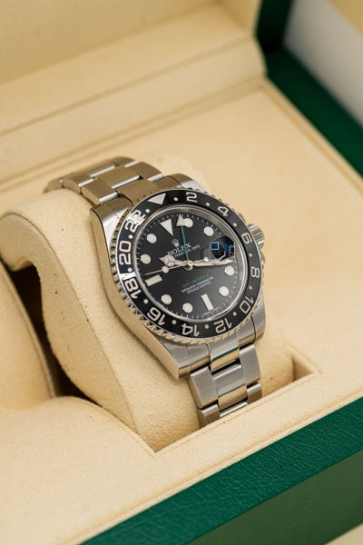 Rolex GMT-Master II – Lunette noire et aiguille GMT verte