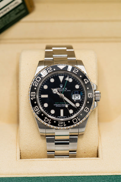 Rolex GMT-Master II – Lunette noire et aiguille GMT verte
