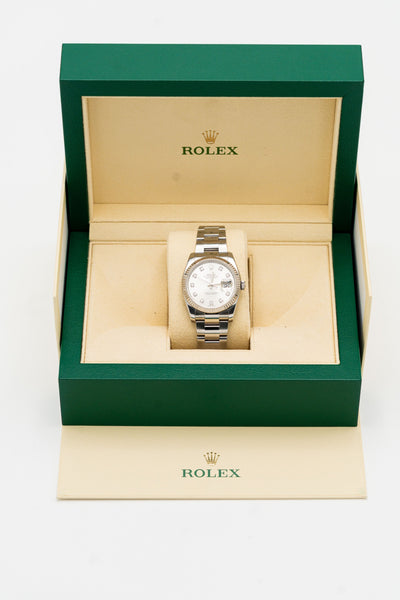 Rolex Datejust – Cadran clair serti et bracelet Oyster