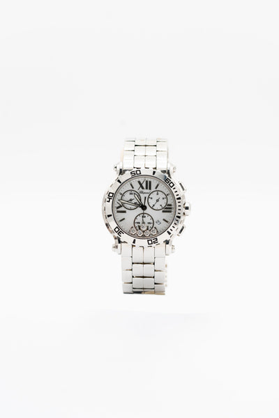 Chopard Happy Sport Chronographe – Cadran blanc et pierres mobiles