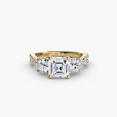 Three-Stone with Pavé Band 2