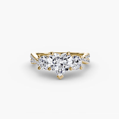 Three-Stone with Pavé Band 2