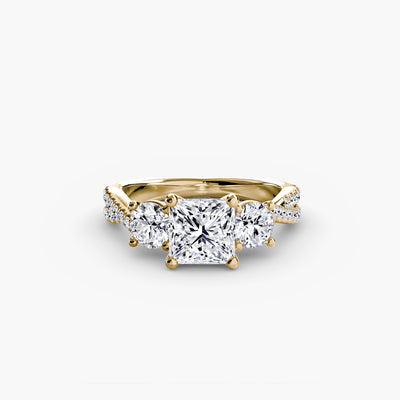 Three-Stone with Pavé Band 2