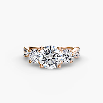 Three-Stone with Pavé Band 2