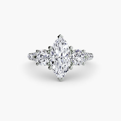 Three-Stone with Pavé Band 3