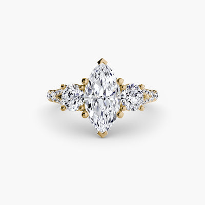 Three-Stone with Pavé Band 3