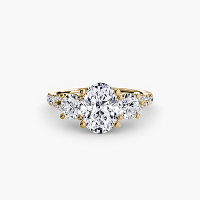 Three-Stone with Pavé Band 3