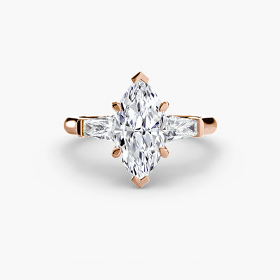 Three-Stone Ring (Baguette Side Stones)