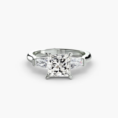 Three-Stone Ring (Baguette Side Stones)