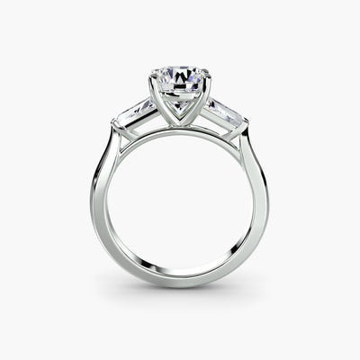 Three-Stone Ring (Baguette Side Stones)