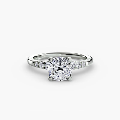 Solitaire with Shoulder Accents