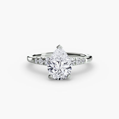 Solitaire with Shoulder Accents