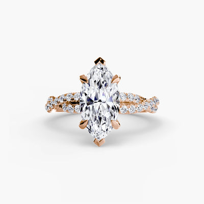 The Twisted Pavé Solitaire