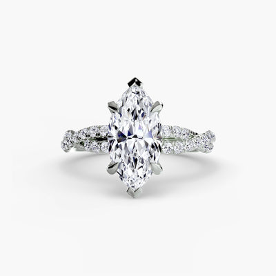 The Twisted Pavé Solitaire