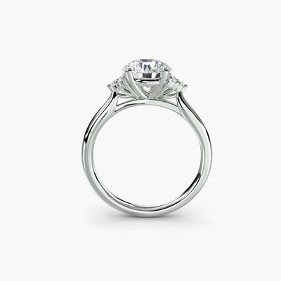 Solitaire with Cluster Shoulders