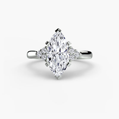 Solitaire with Cluster Shoulders 2