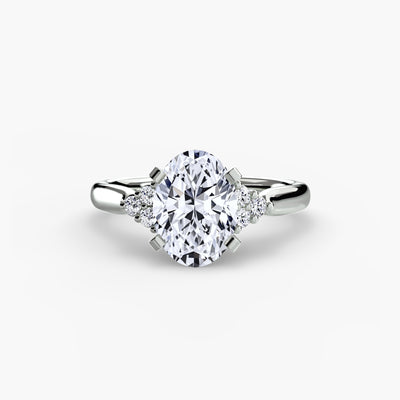 Solitaire with Cluster Shoulders 2