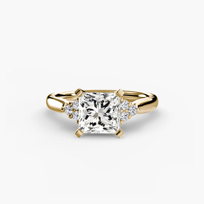 Solitaire with Cluster Shoulders 2