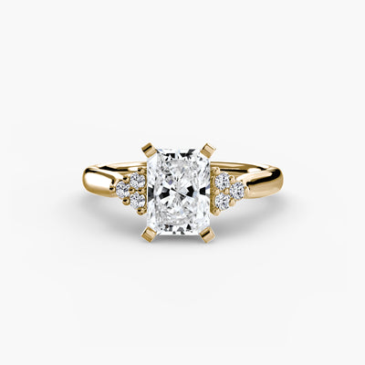 Solitaire with Cluster Shoulders 2