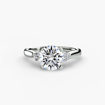Solitaire with Cluster Shoulders 2