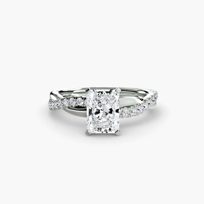 The Emerald Twist Pavé Ring